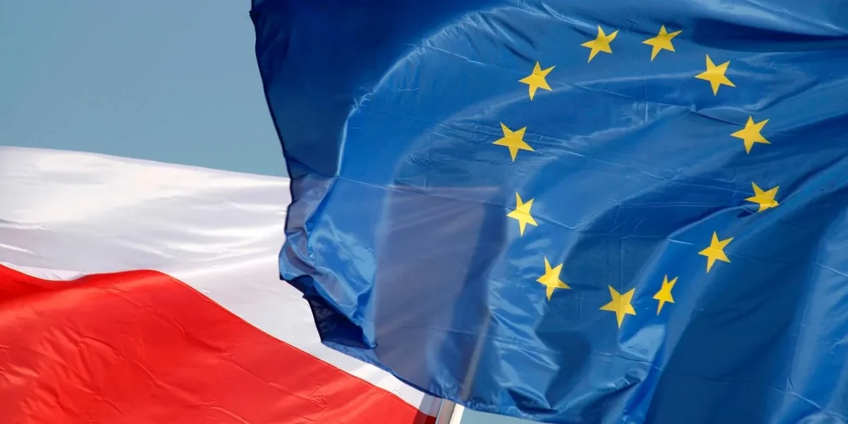 flaga Polski i Unii